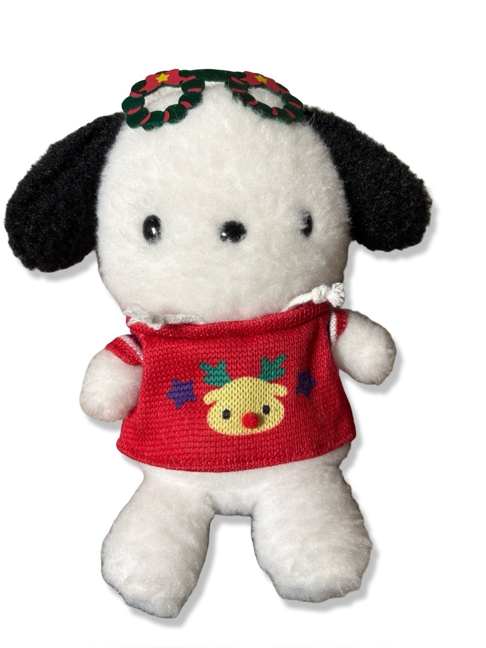 SANRIO Pochacco Small Plush in Christmas Sweater